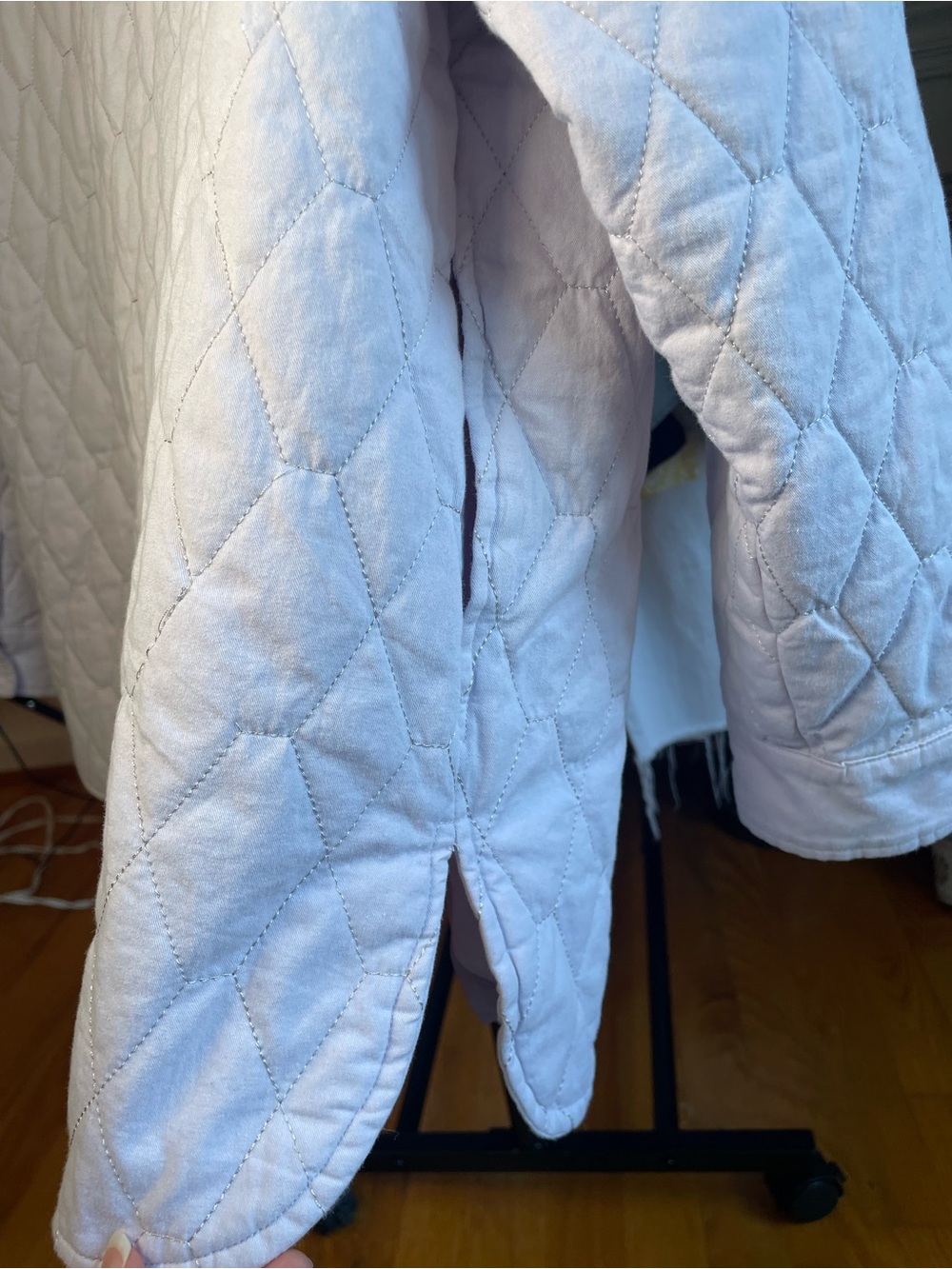 CoffeeShop Quilted Snap-Front Jacket in lilac - Picture 6 of 8